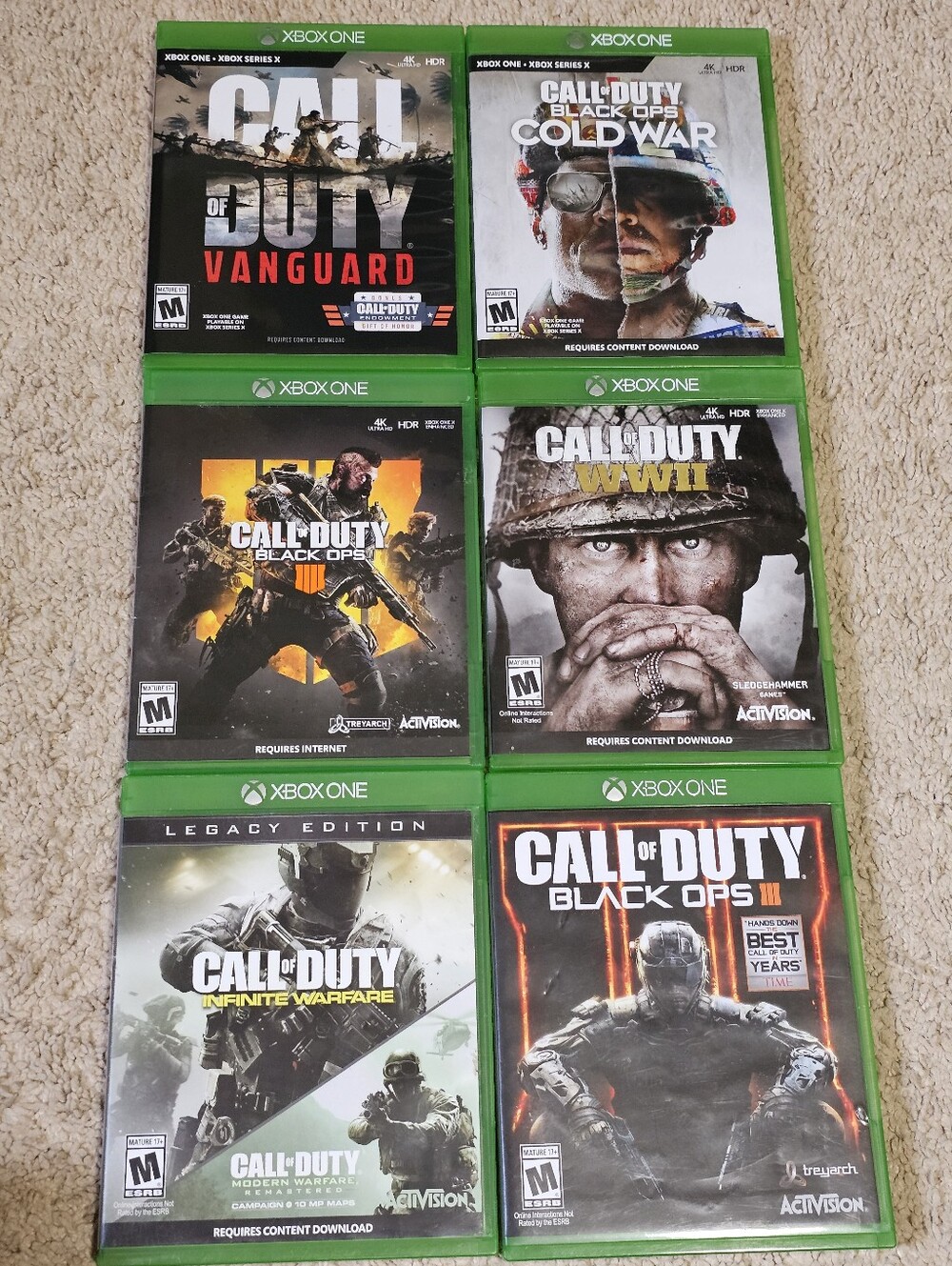 Call of Duty 6 Game Bundle for Microsoft Xbox One - Excellent Condition